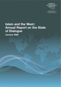 Book cover titled "Islam and the West: Annual Report on the State of Dialogue"