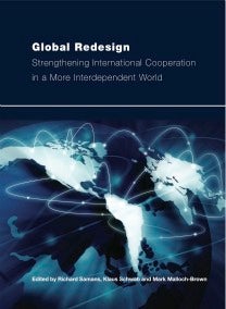 Book cover titled "Global Redesign: Strengthening International Cooperation in a More Independent World"